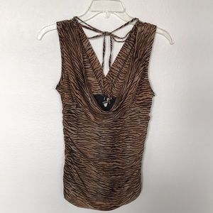 🐯ANIMAL PRINT TOP BY WINDSOR SIZE M NWOT COWL NECK EXCELLENT CONDITION!